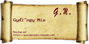 Gyöngy Mia névjegykártya